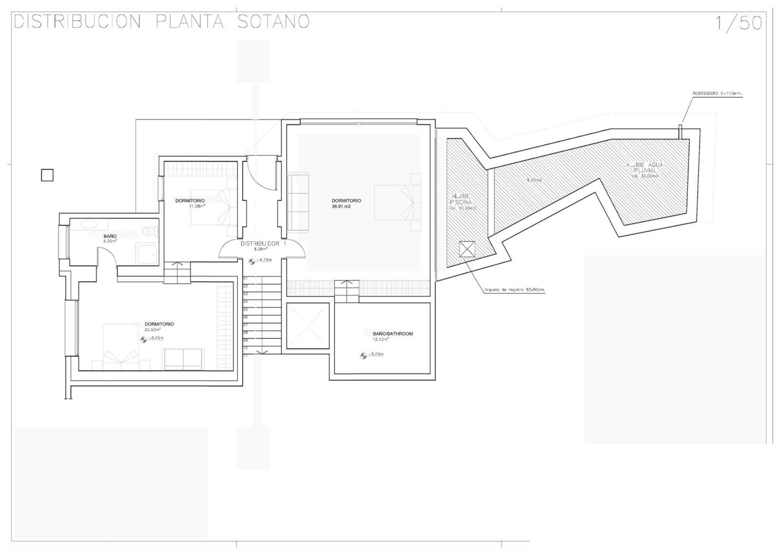 Casa Sunshine, Grundriss Untergeschoss
