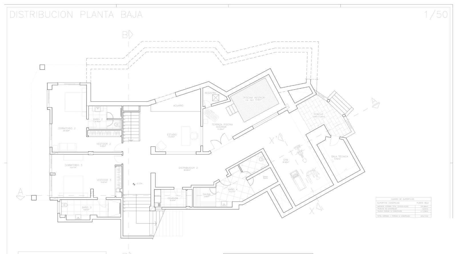 Casa Sunshine, Grundriss Erdgeschoss